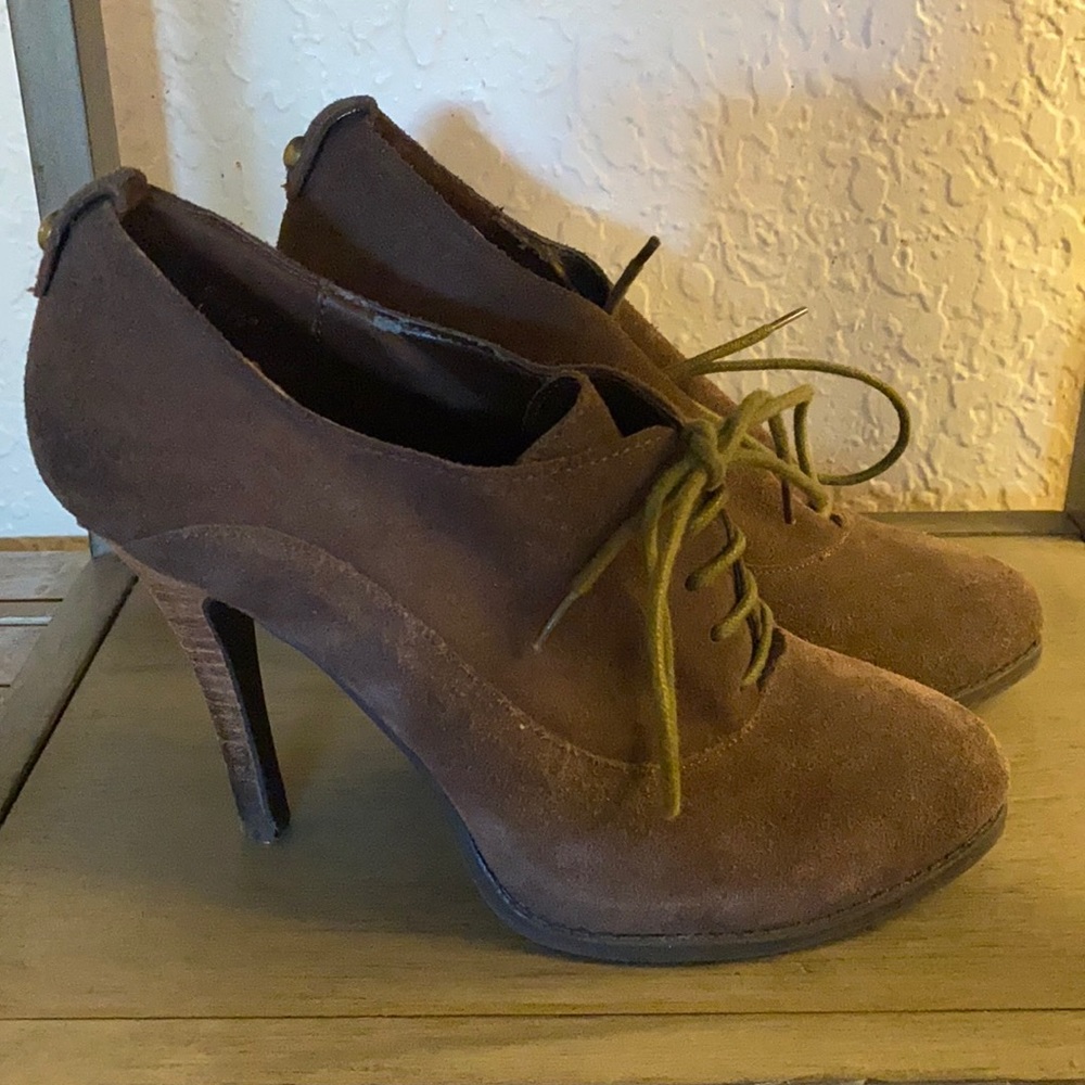 Brown Platform Oxfords